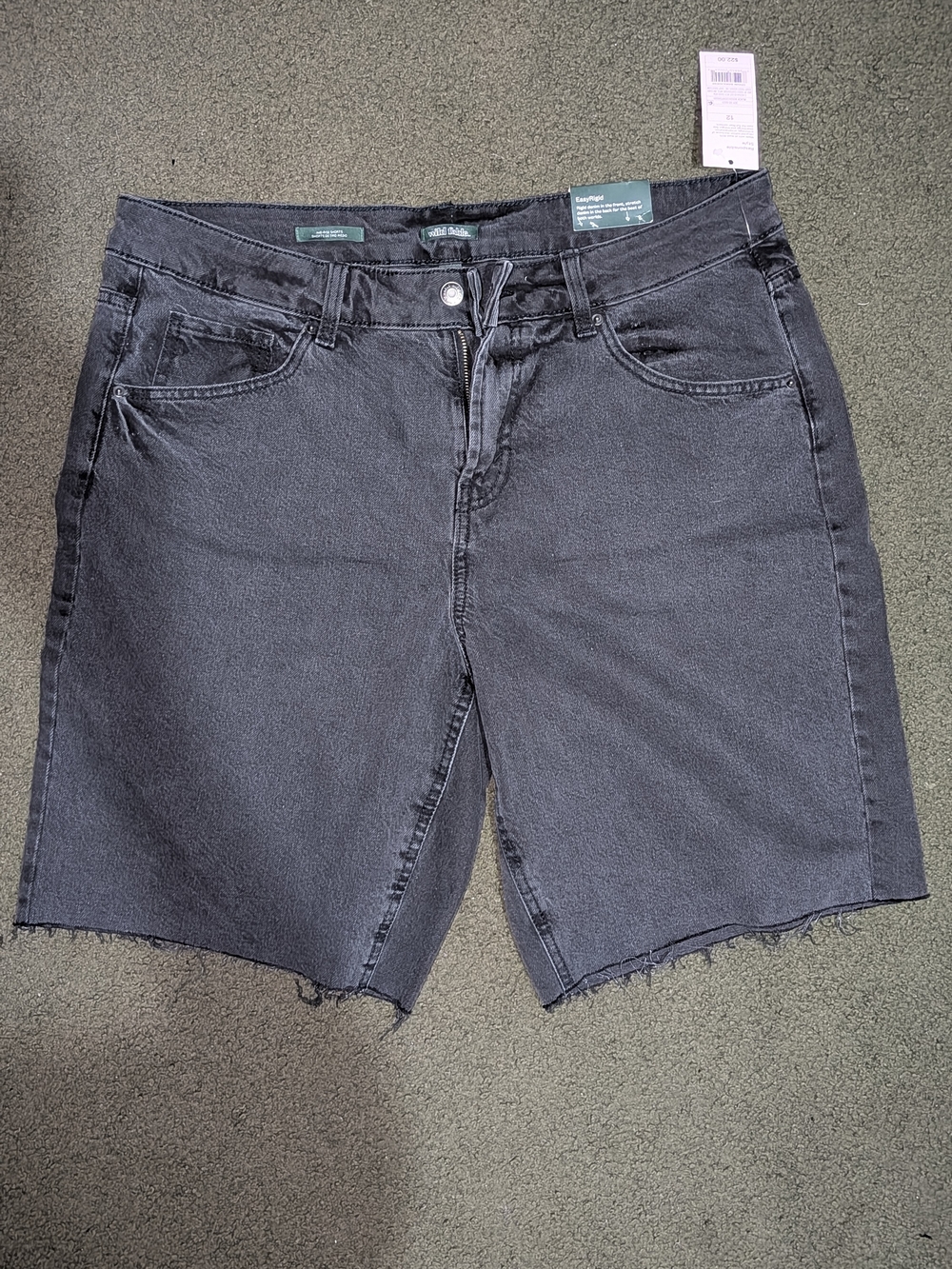 NWT Ash Black Denim Shorts Size 12